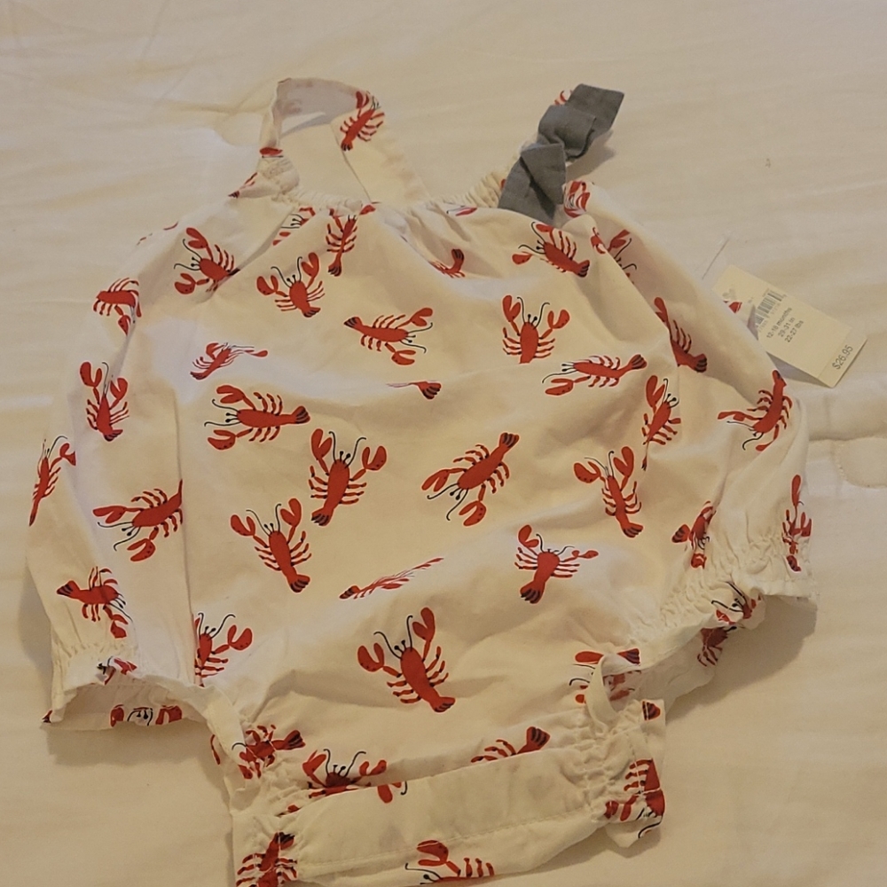 Cutest ever rompers with lobster print